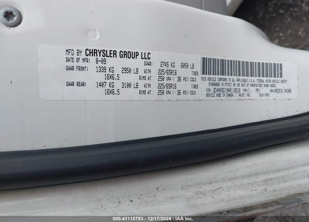 2010 DODGE GRAND CARAVAN SXT VIN: 2D4RN5D19AR118518