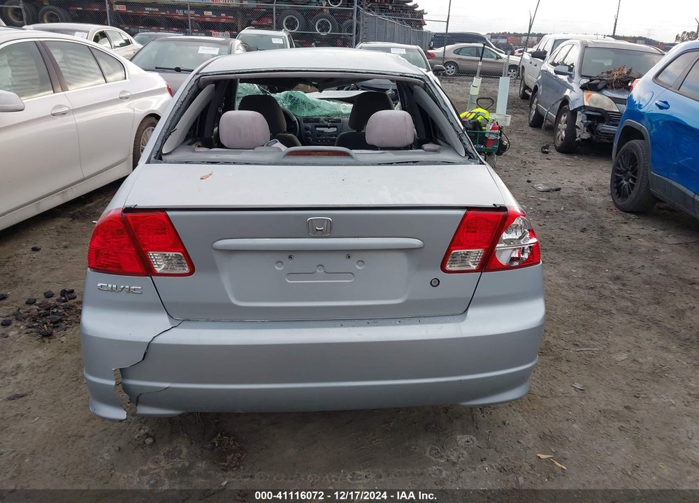 2005 HONDA CIVIC VP VIN: 2HGES16315H566180