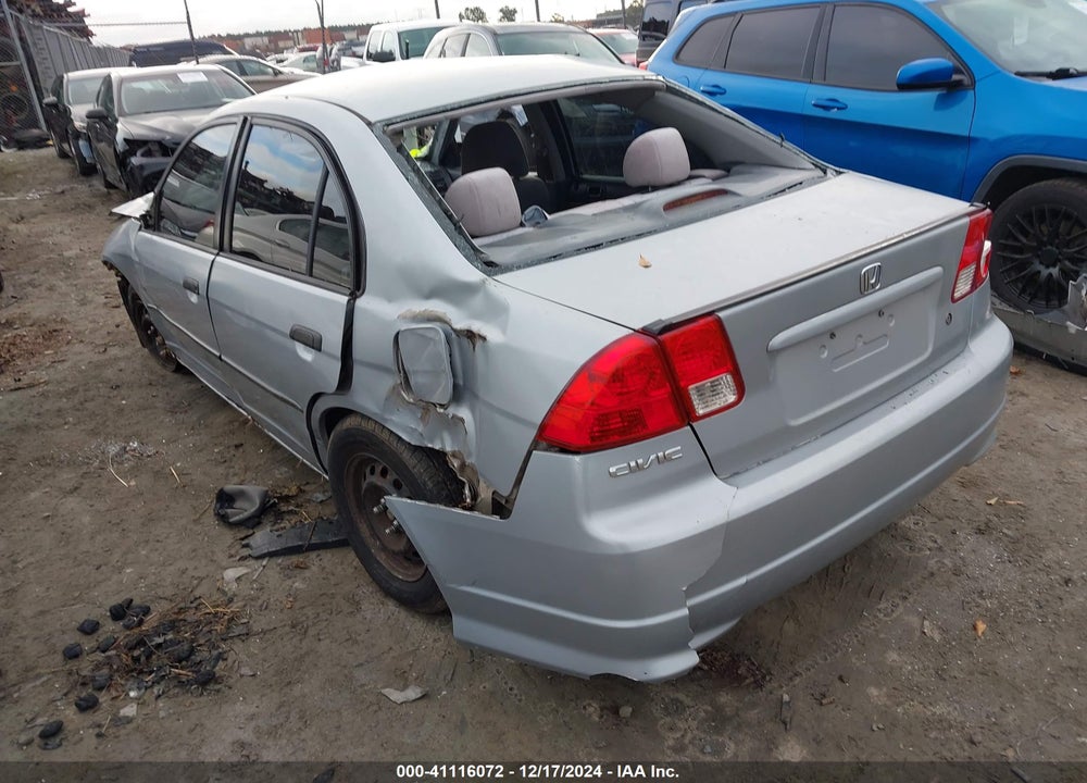 2005 HONDA CIVIC VP VIN: 2HGES16315H566180