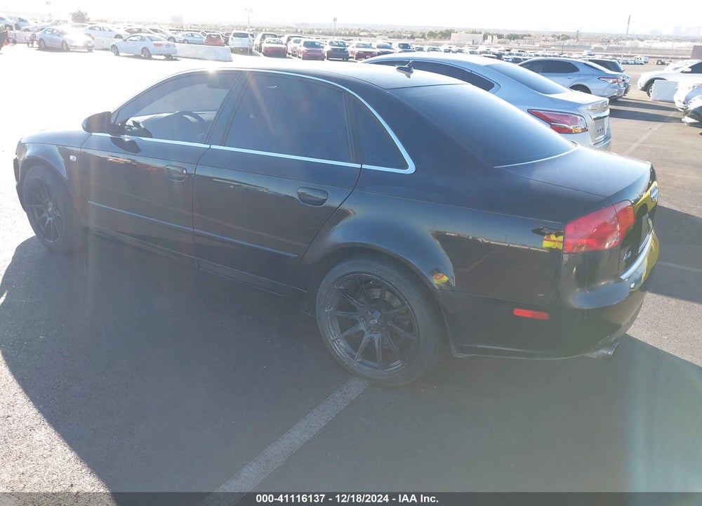 2007 AUDI A4 2.0T VIN: WAUAF78E27A134506