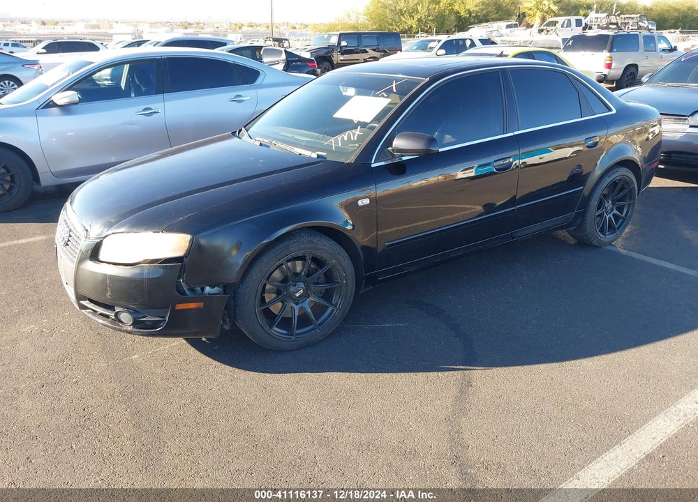 2007 AUDI A4 2.0T VIN: WAUAF78E27A134506