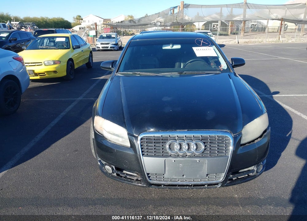 2007 AUDI A4 2.0T VIN: WAUAF78E27A134506