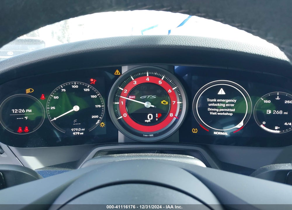 2024 PORSCHE 911 CARRERA 4 GTS/CARRERA 4S/CARRERA GTS/CARRERA S/DAKAR VIN: WP0AB2A9XRS220903