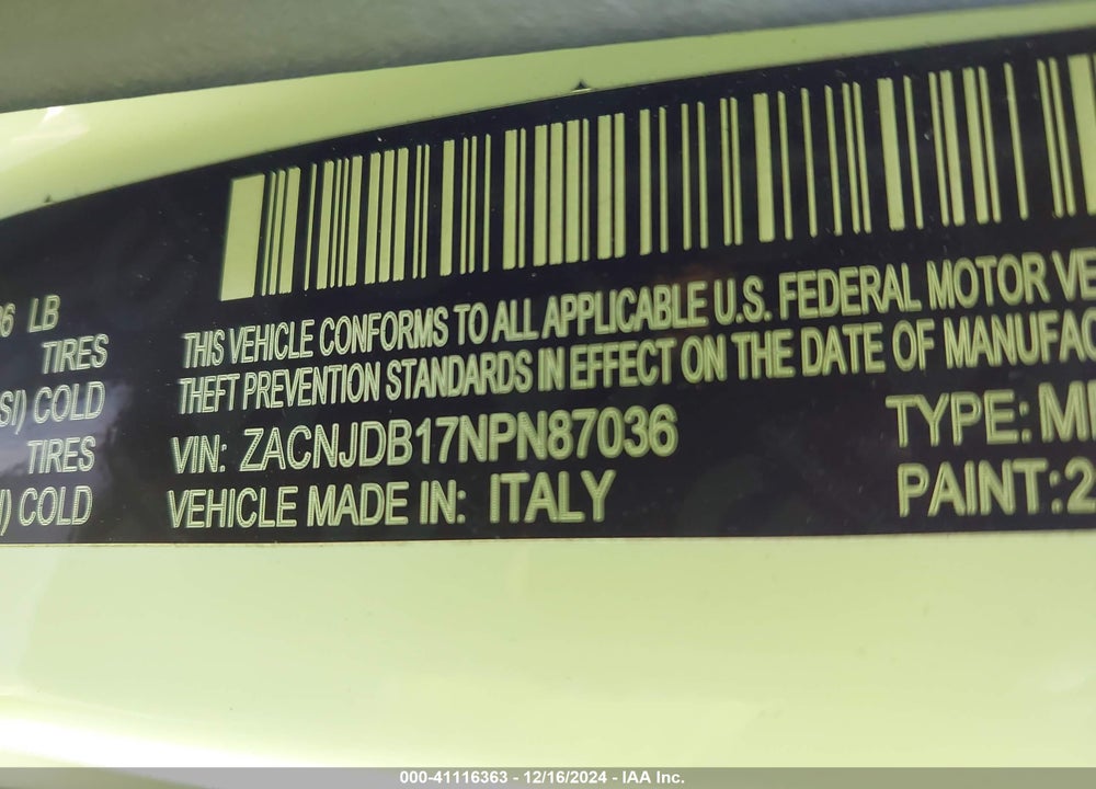 2022 JEEP RENEGADE LATITUDE 4X4 VIN: ZACNJDB17NPN87036