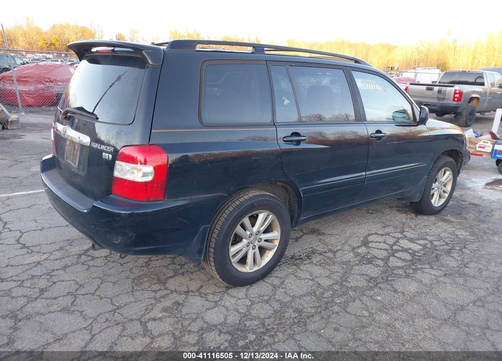 2006 TOYOTA HIGHLANDER HYBRID V6 VIN: JTEDW21A160001214