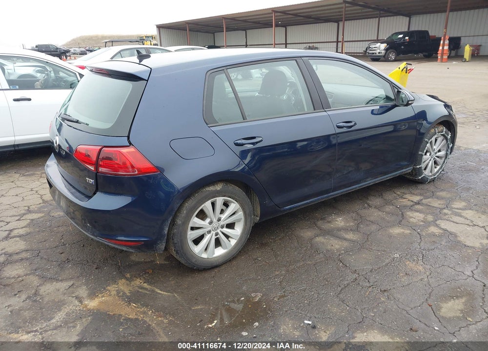 2015 VOLKSWAGEN GOLF TDI S 4-DOOR VIN: 3VWRA7AU1FM093810