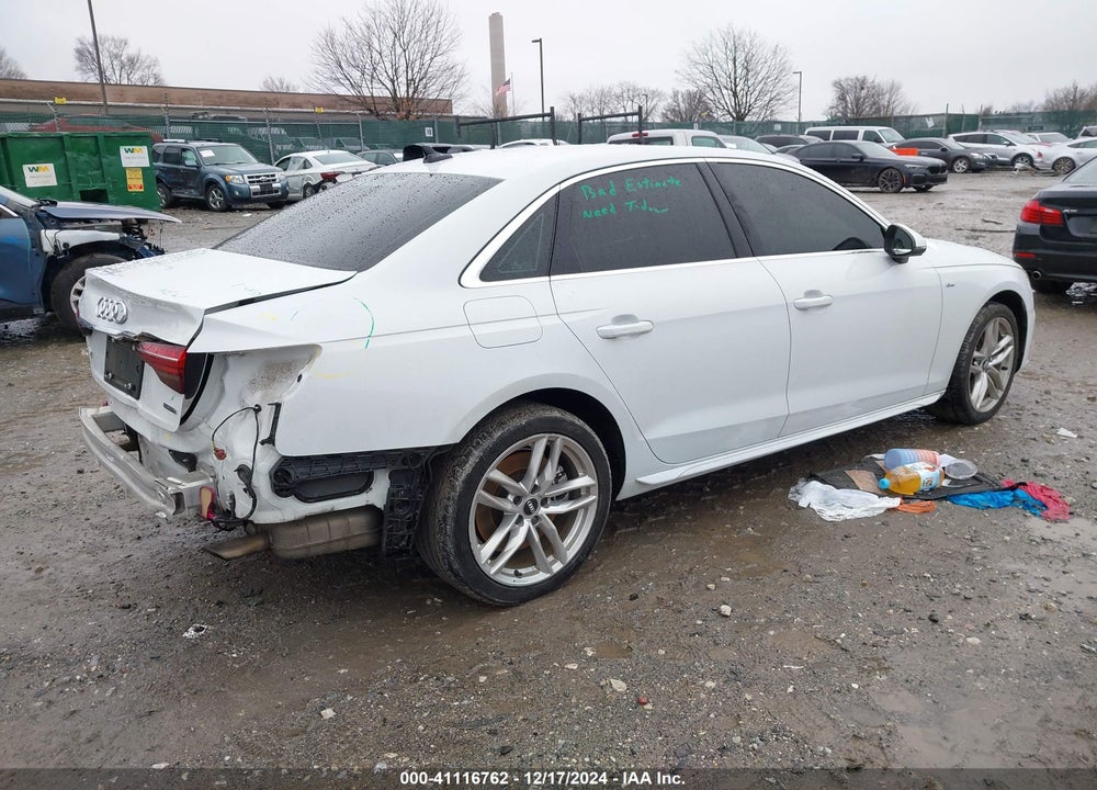 2021 AUDI A4 PREMIUM PLUS 45 TFSI S LINE QUATTRO S TRONIC VIN: WAUEAAF44MA029873