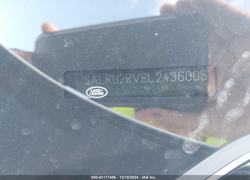2020 LAND ROVER DISCOVERY LANDMARK EDITION VIN: SALRU2RV8L2436005