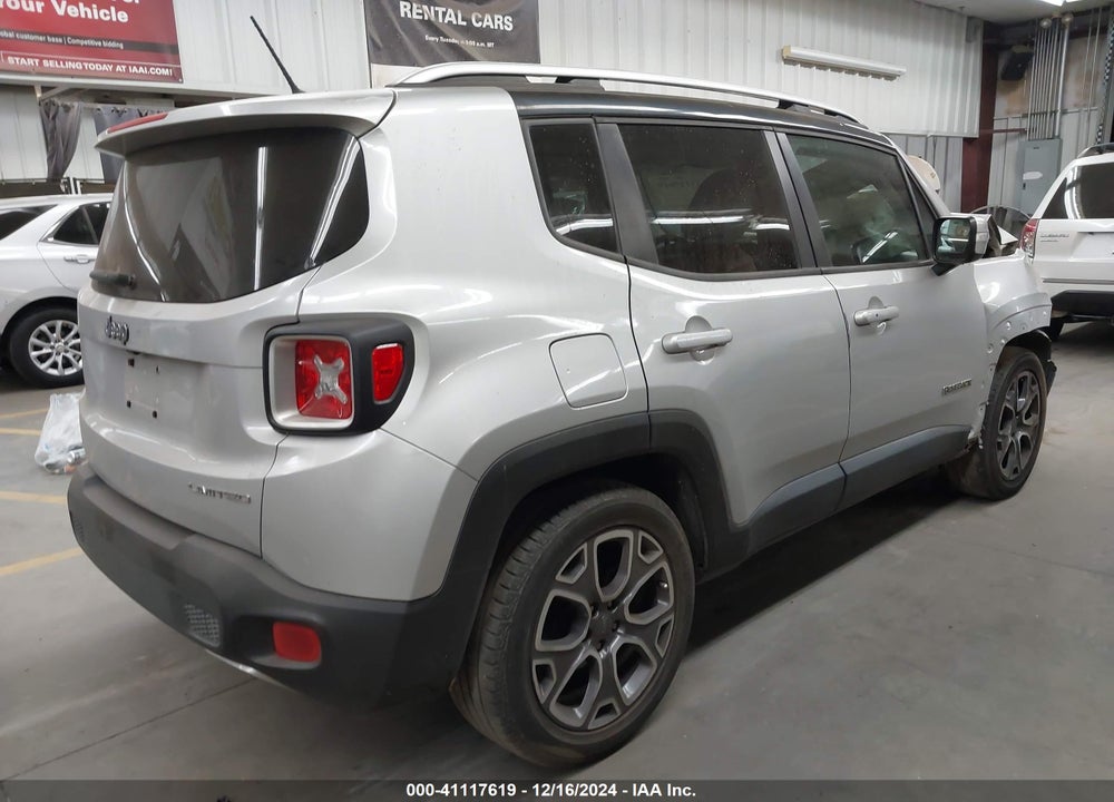 2016 JEEP RENEGADE LIMITED VIN: ZACCJADT3GPC77105