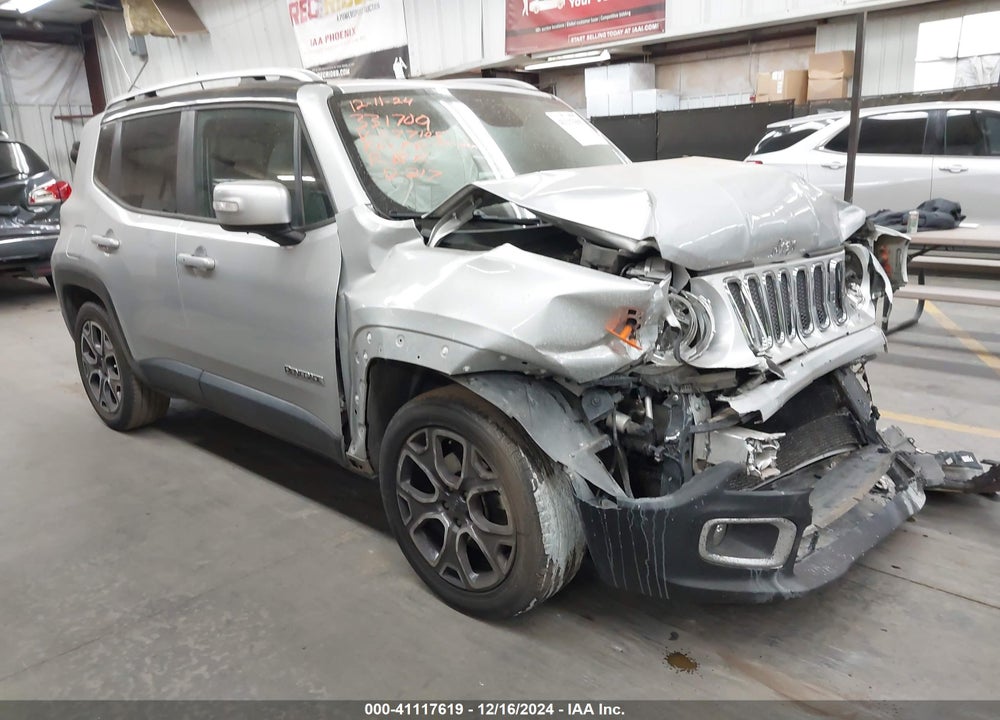 2016 JEEP RENEGADE LIMITED VIN: ZACCJADT3GPC77105