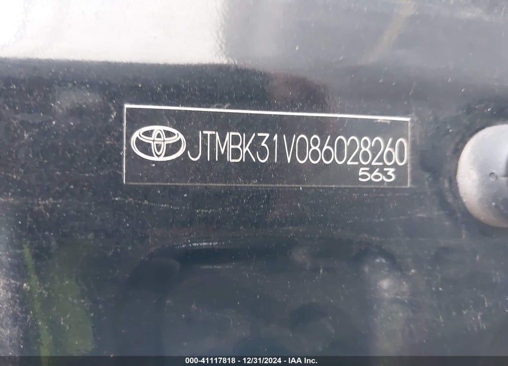 2008 TOYOTA RAV4 LIMITED V6 VIN: JTMBK31V086028260