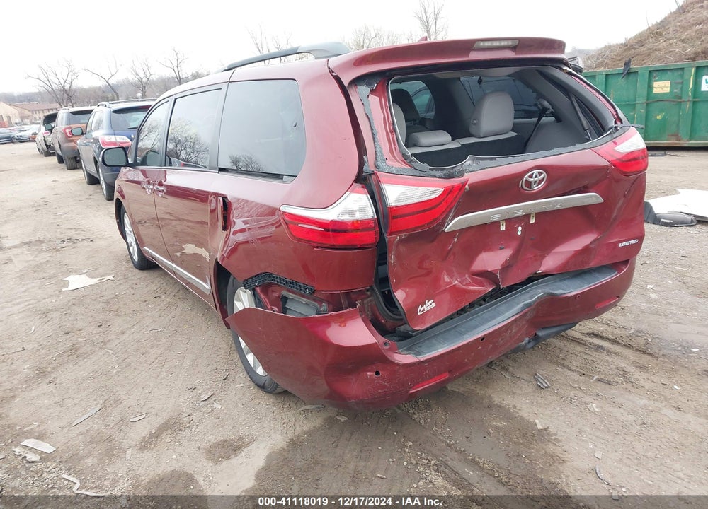 2016 TOYOTA SIENNA LIMITED PREMIUM 7 PASSENGER VIN: 5TDYK3DC2GS739591