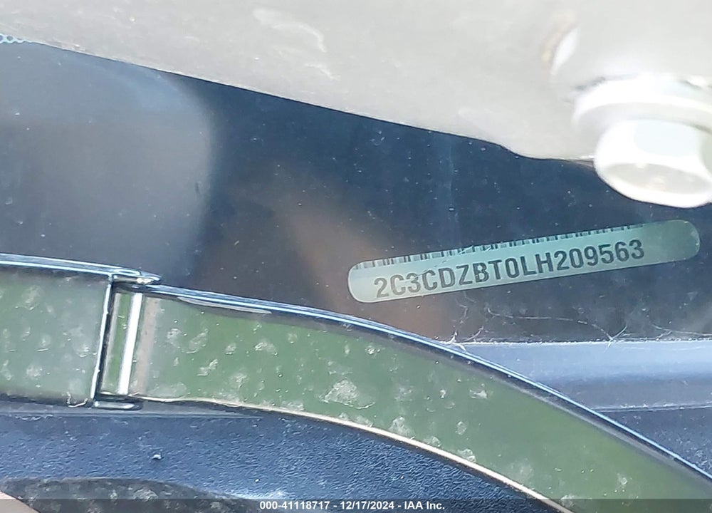2020 DODGE CHALLENGER VIN: 2C3CDZBT0LH209563