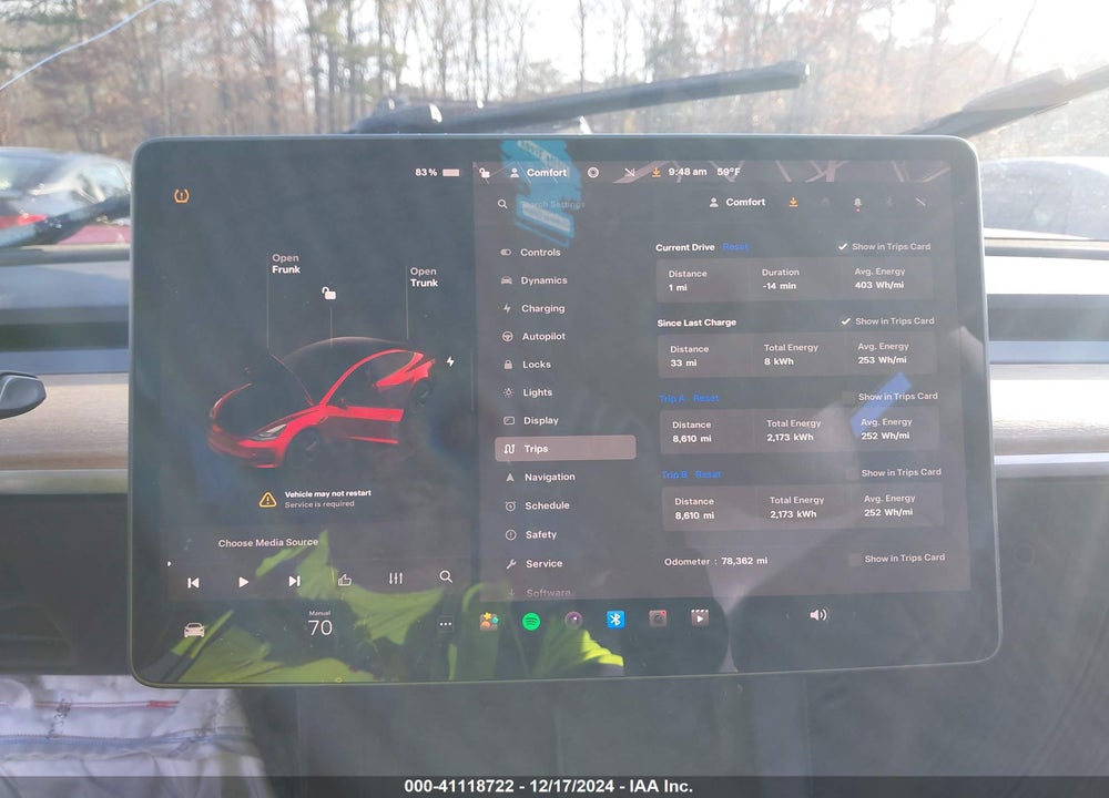 2022 TESLA MODEL 3 VIN: 5YJ3E1EA9NF189441