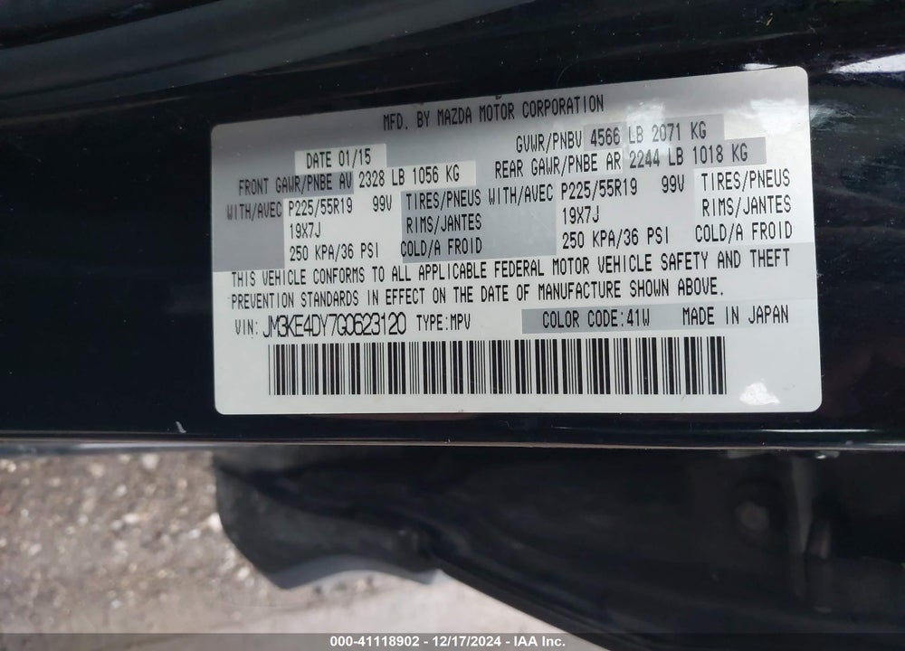 2016 MAZDA CX-5 GRAND TOURING VIN: JM3KE4DY7G0623120