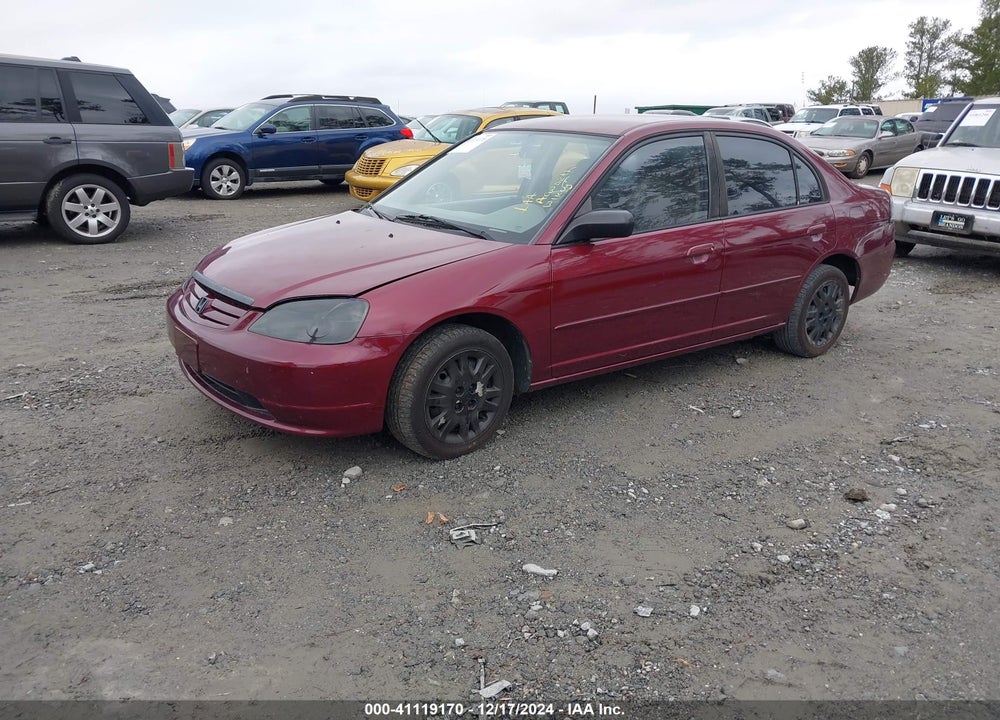 2002 HONDA CIVIC LX VIN: 1HGES16522L023582