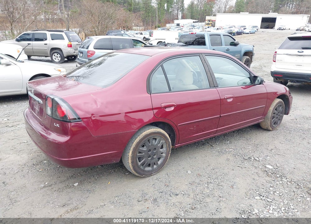 2002 HONDA CIVIC LX VIN: 1HGES16522L023582