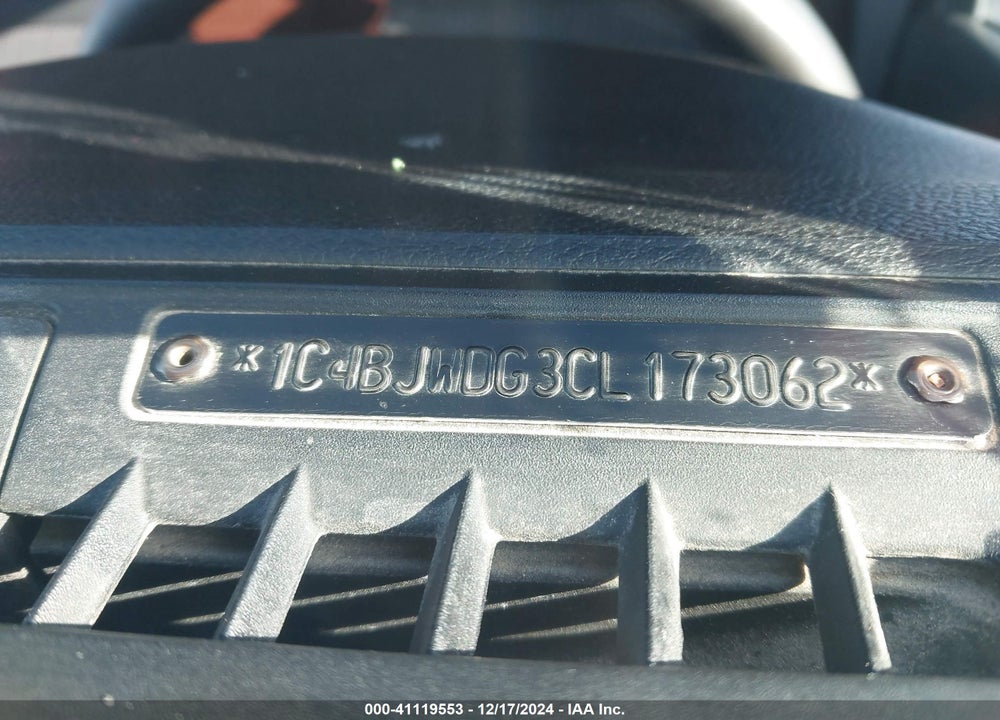 2012 JEEP WRANGLER UNLIMITED SPORT VIN: 1C4BJWDG3CL173062
