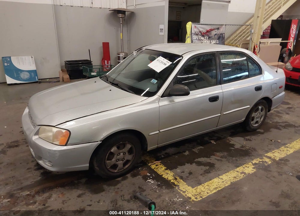 2002 HYUNDAI ACCENT GL VIN: KMHCG45C12U296950