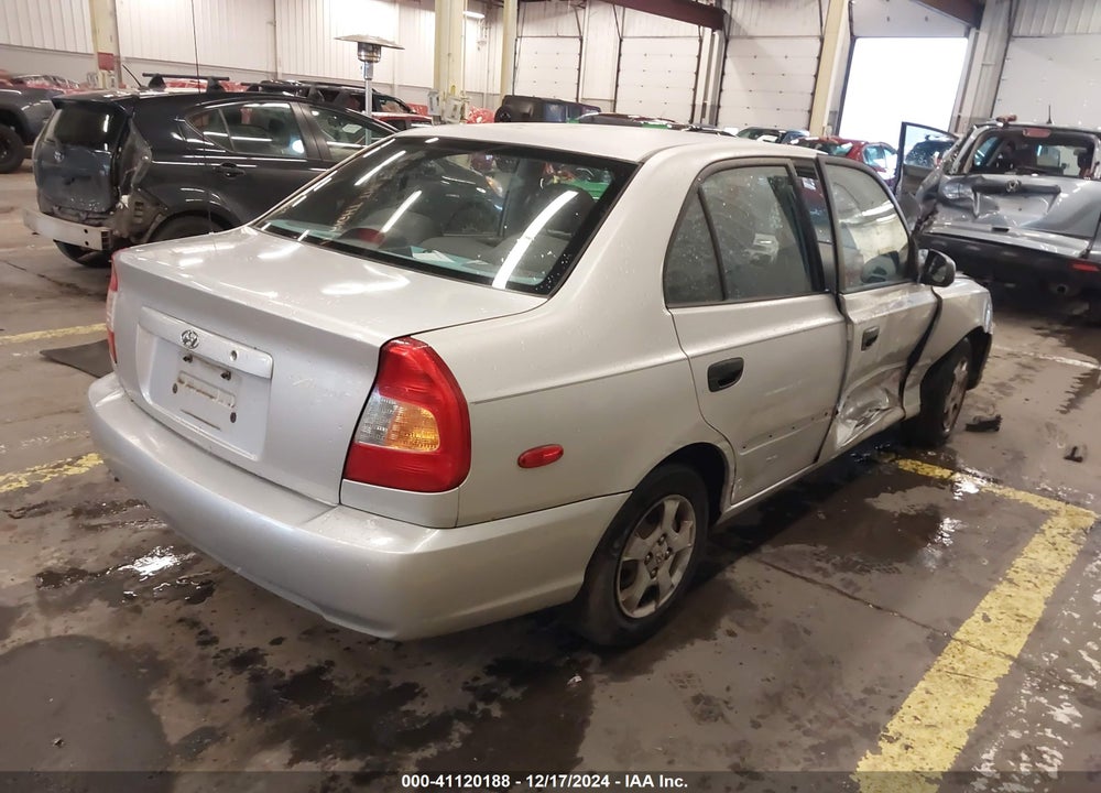 2002 HYUNDAI ACCENT GL VIN: KMHCG45C12U296950