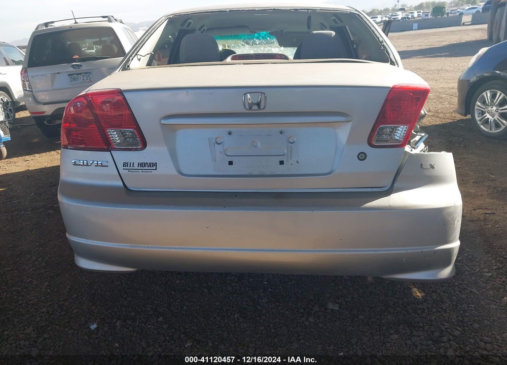 2005 HONDA CIVIC LX VIN: 2HGES16655H612491