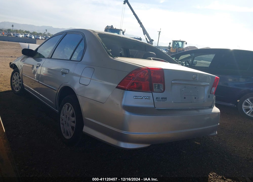 2005 HONDA CIVIC LX VIN: 2HGES16655H612491