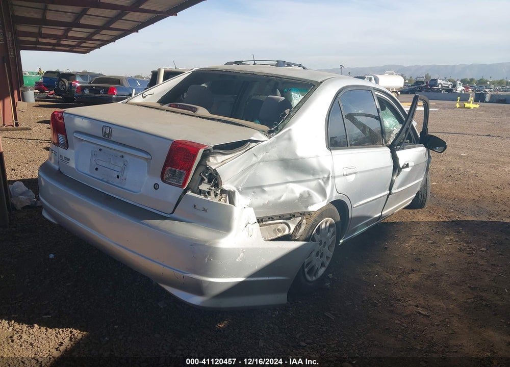 2005 HONDA CIVIC LX VIN: 2HGES16655H612491