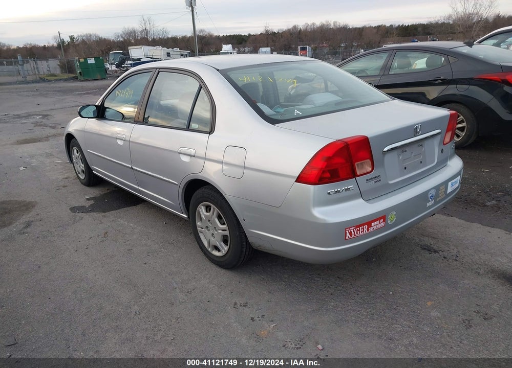 2002 HONDA CIVIC LX VIN: 1HGES15592L039456
