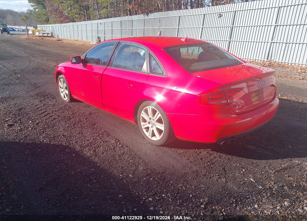 2011 AUDI A4 2.0T PREMIUM VIN: WAUBFAFLOBN014661