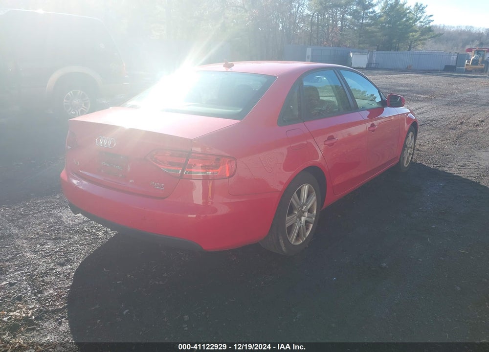 2011 AUDI A4 2.0T PREMIUM VIN: WAUBFAFLOBN014661