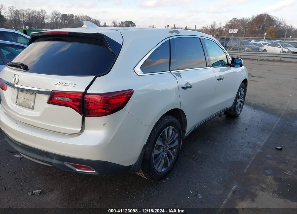 2015 ACURA MDX TECHNOLOGY PACKAGE VIN: 5FRYD3H44FB014380