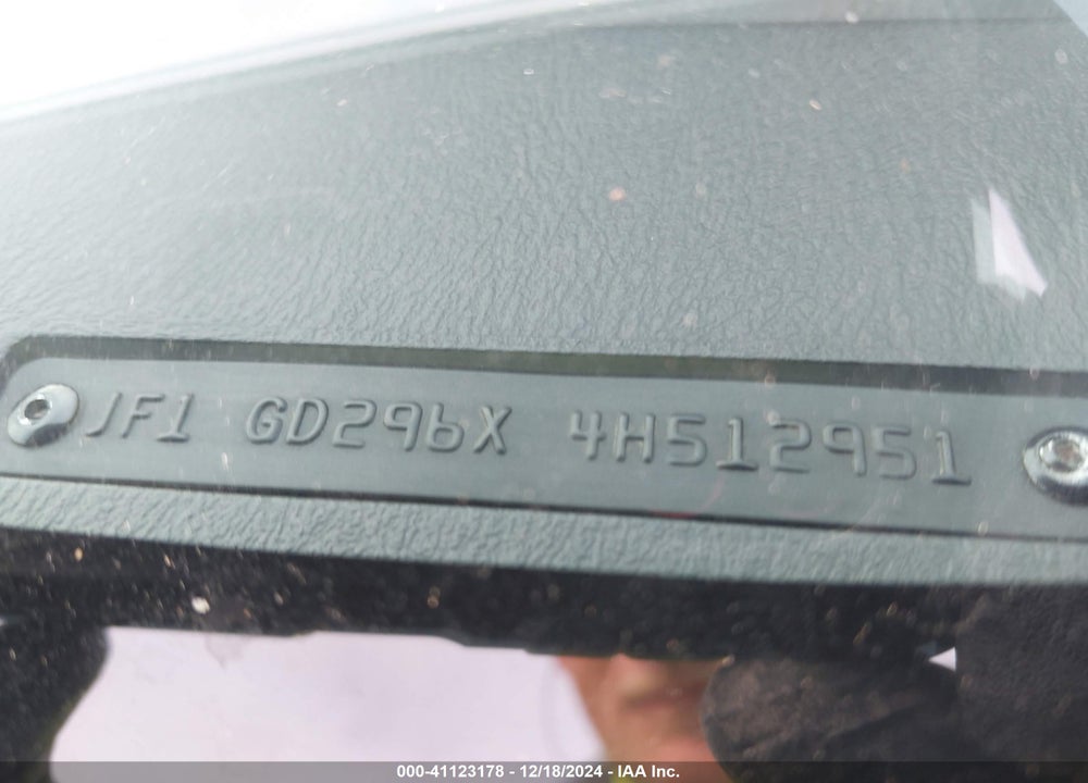 2004 SUBARU IMPREZA WRX VIN: JF1GD296X4H512951