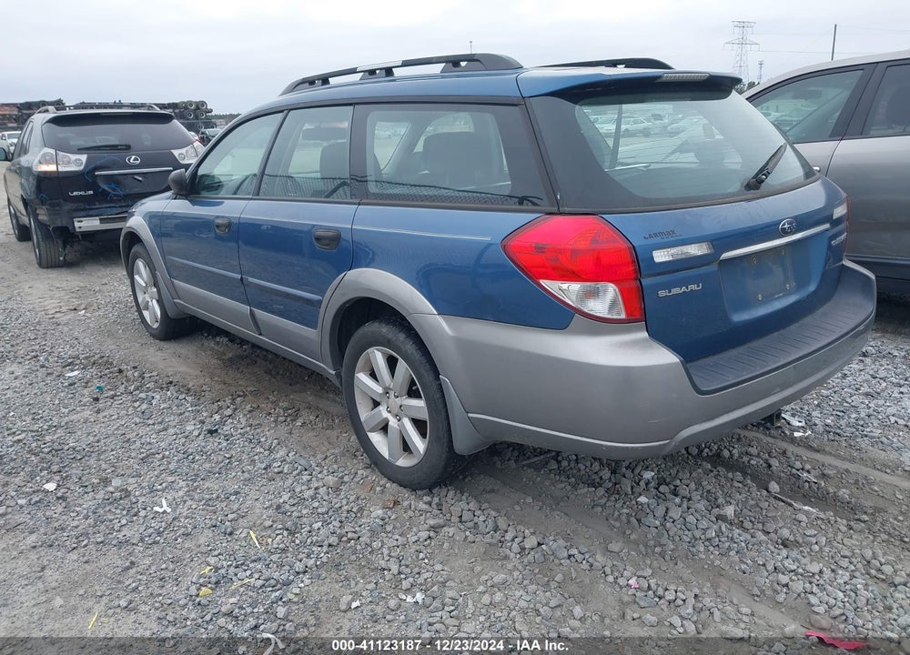 2009 SUBARU OUTBACK 2.5I VIN: 4S4BP61C296333337