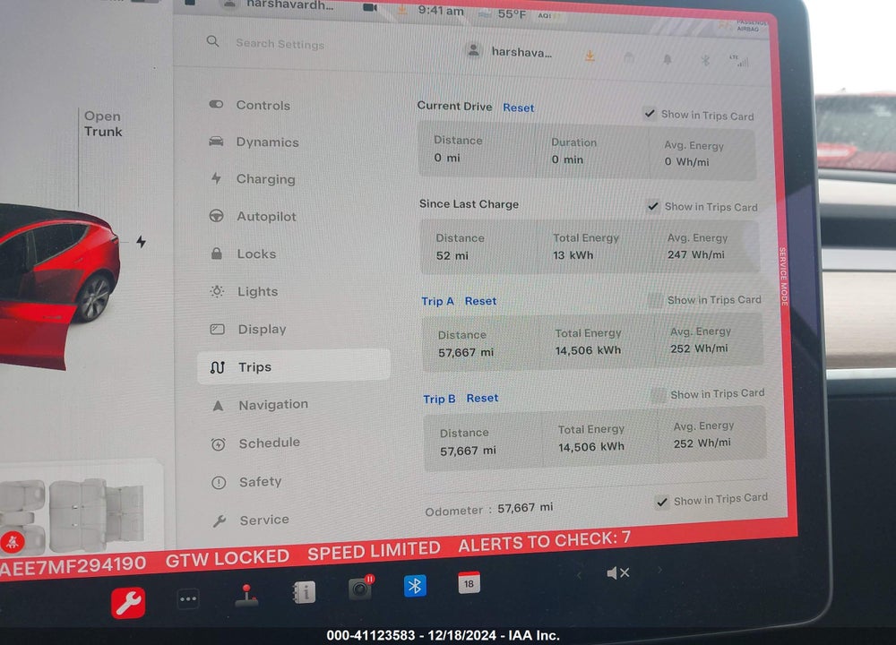 2021 TESLA MODEL Y LONG RANGE DUAL MOTOR ALL-WHEEL DRIVE VIN: 5YJYGAEE7MF294190