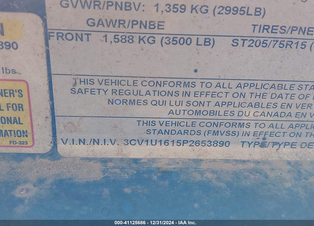 2023 PJ TRAILERS PJ TRAILER VIN: 3CV1U1615P2653890