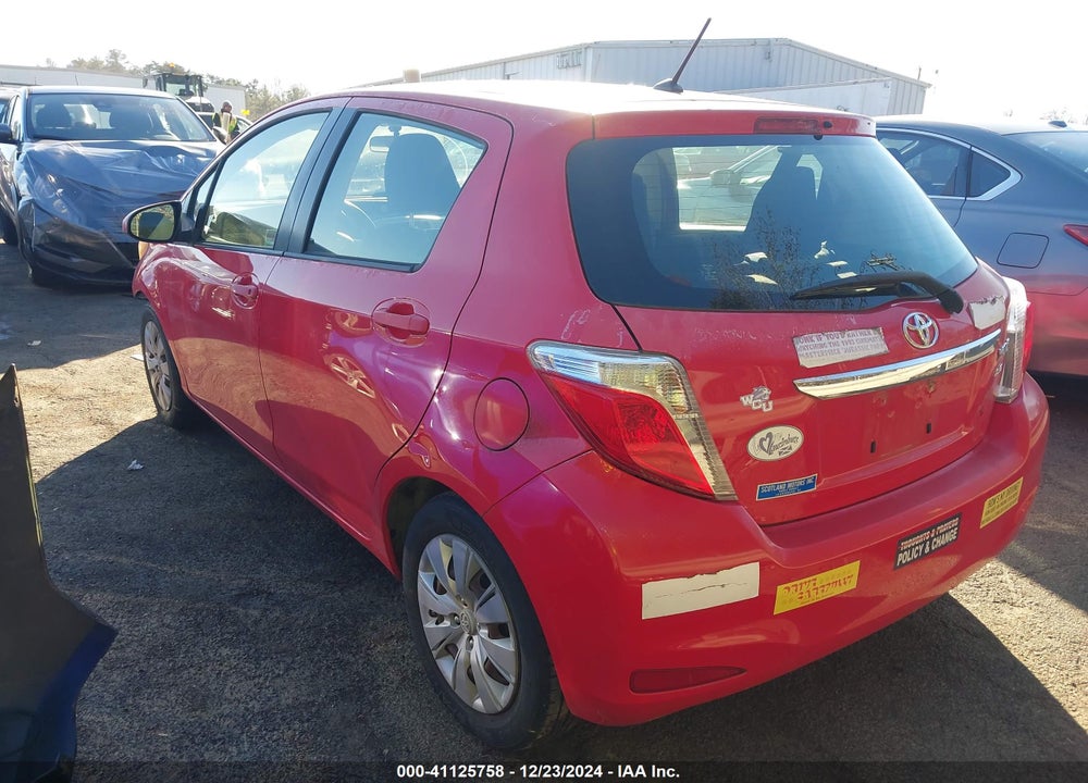 2012 TOYOTA YARIS VIN: JTDKTUD35CD521921
