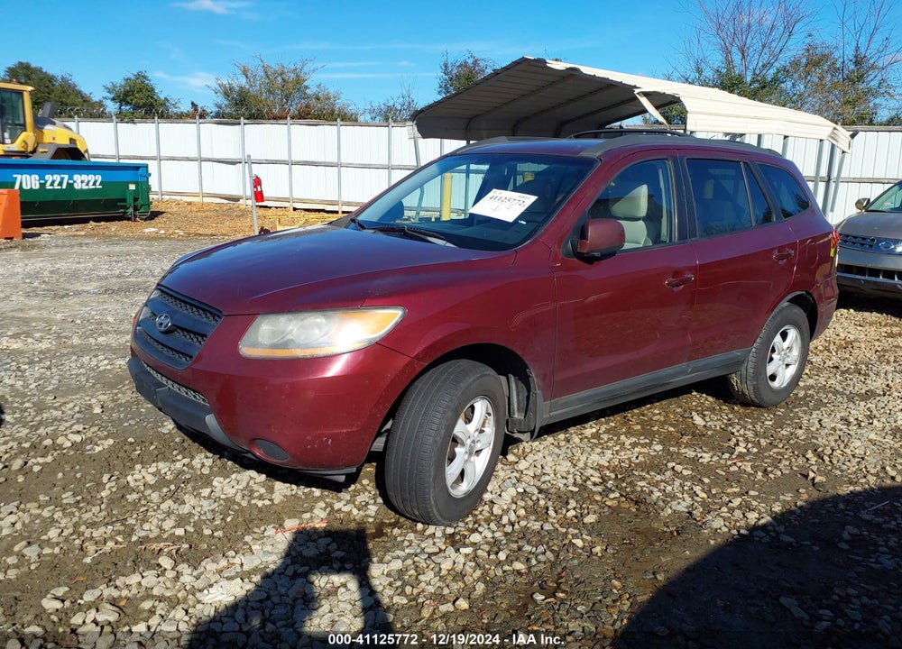 2008 HYUNDAI SANTA FE GLS VIN: 5NMSG13D88H156629