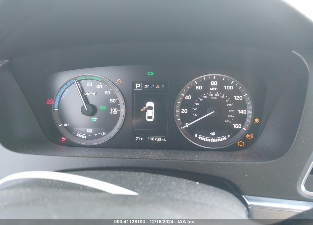 2016 HYUNDAI SONATA HYBRID SE VIN: KMHE24L18GA011615