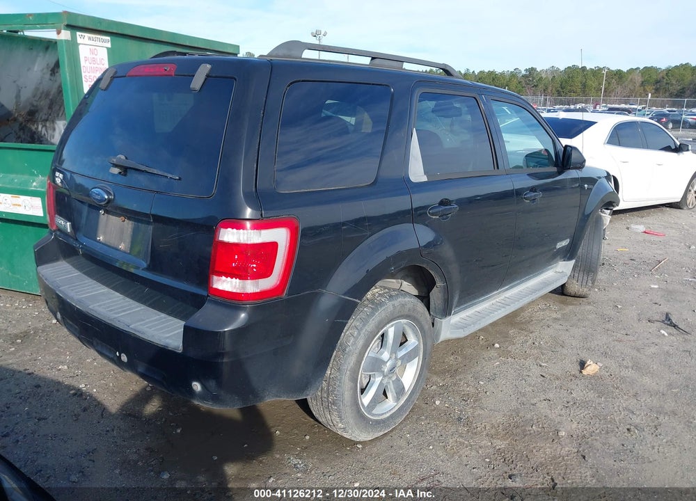 2008 FORD ESCAPE LIMITED VIN: 1FMCU04158KC70180