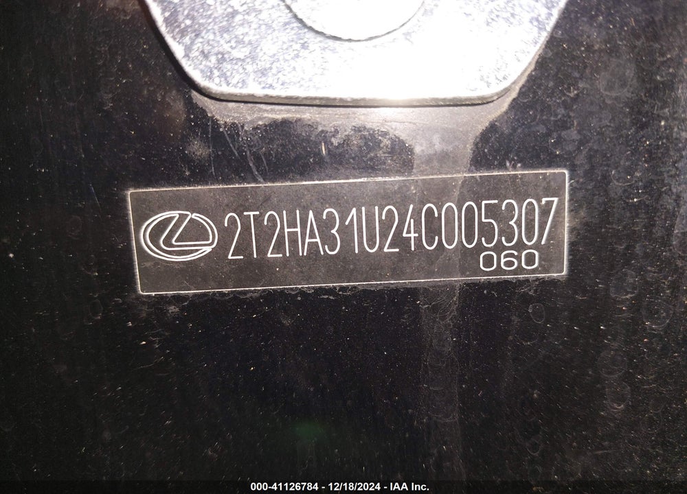 2004 LEXUS RX 330 VIN: 2T2HA31U24C005307