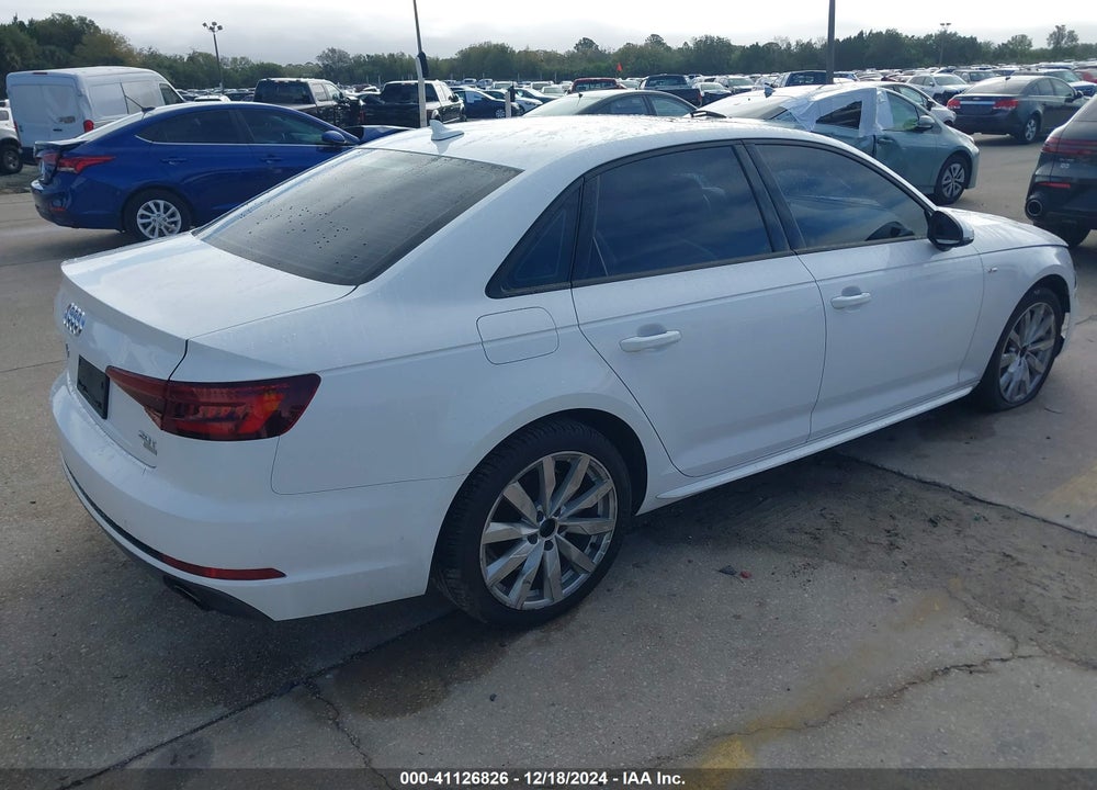 2018 AUDI A4 2.0T TECH ULTRA PREMIUM/2.0T ULTRA PREMIUM VIN: WAUKMAF40JA211141