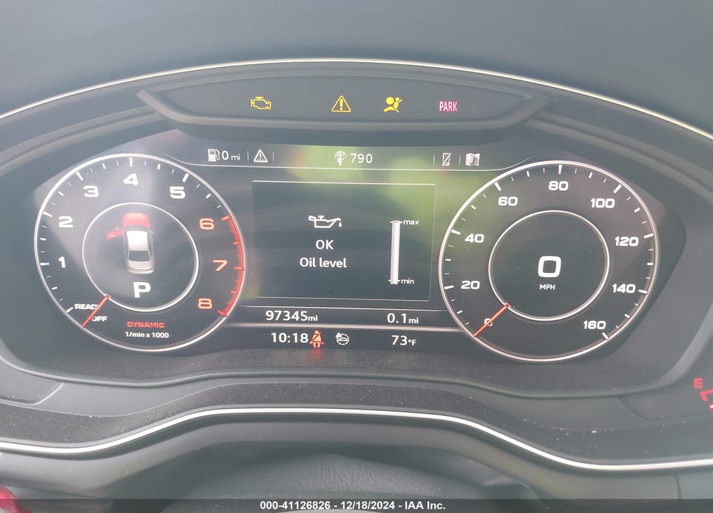 2018 AUDI A4 2.0T TECH ULTRA PREMIUM/2.0T ULTRA PREMIUM VIN: WAUKMAF40JA211141