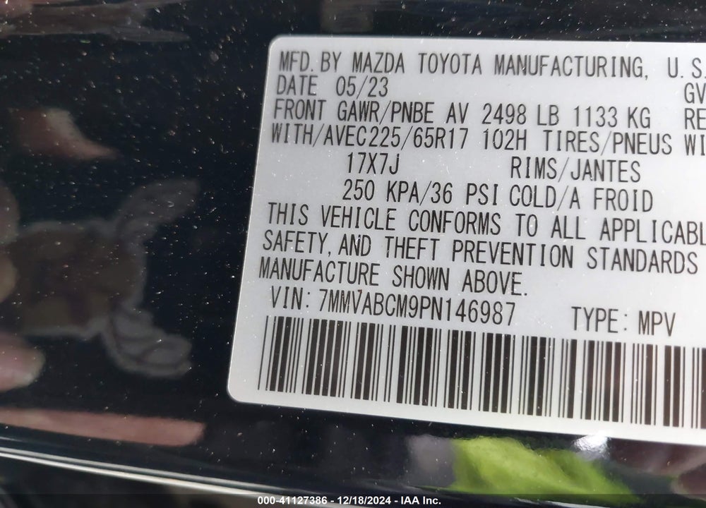 2023 MAZDA CX-50 2.5 S PREFERRED PLUS VIN: 7MMVABCM9PN146987