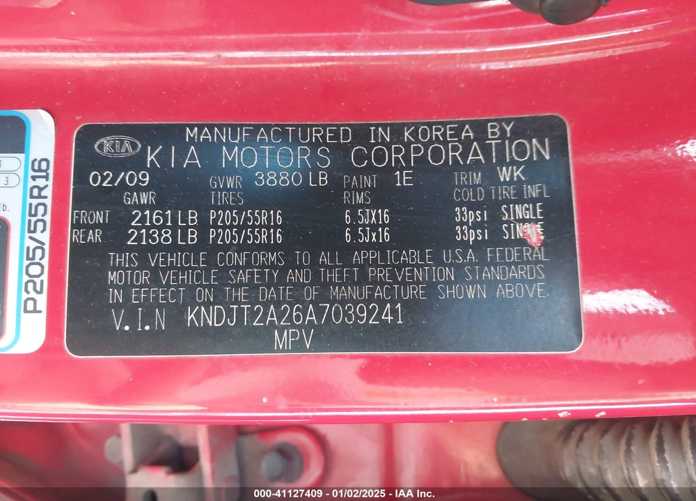 2010 KIA SOUL VIN: KNDJT2A26A7039241