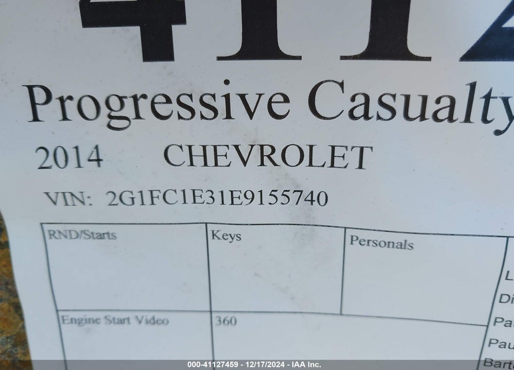 2014 CHEVROLET CAMARO 2LT VIN: 2G1FC1E31E9155740