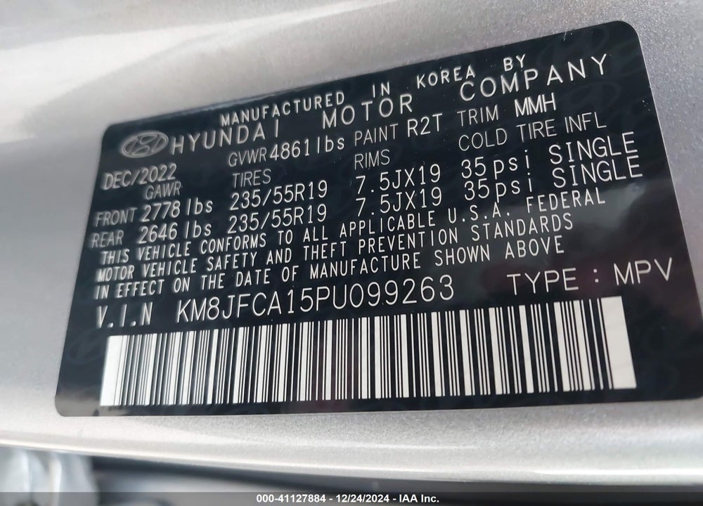 2023 HYUNDAI TUCSON HYBRID SEL CONVENIENCE VIN: KM8JFCA15PU099263