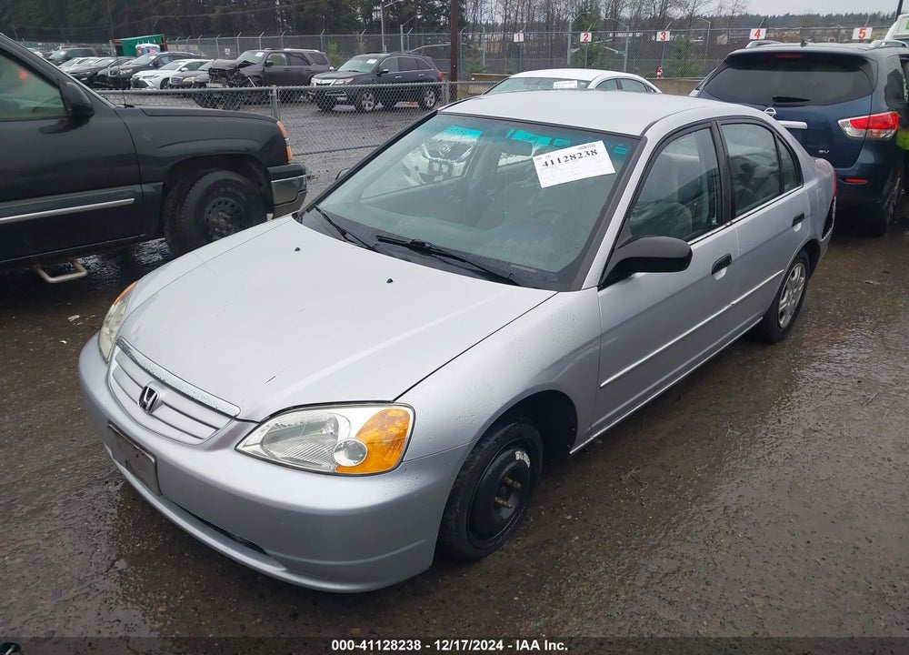 2001 HONDA CIVIC LX VIN: 1HGES16581L041938