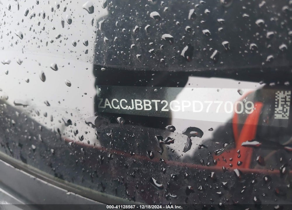 2016 JEEP RENEGADE LATITUDE VIN: ZACCJBBT2GPD77009