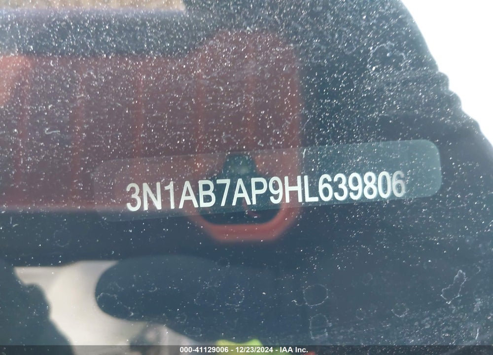 2017 NISSAN SENTRA SV VIN: 3N1AB7AP9HL639806