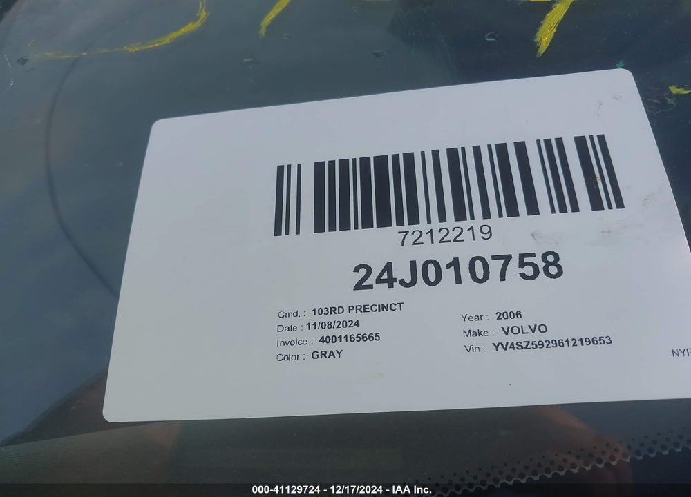2006 VOLVO XC70 VIN: YV4SZ592961219653